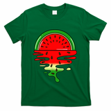 Watermelon Fruit Summer Sunset T-Shirt - Green