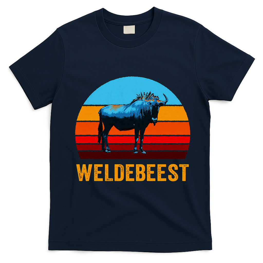 Weldebeest Funny Welder Wildebeest T-Shirt - Navy Blue