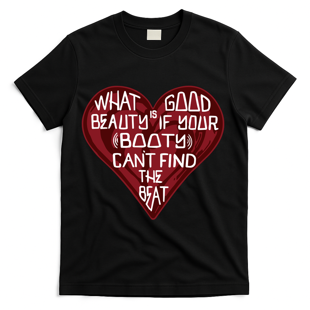 What Good Is Beauty If Your Booty Can’t Find The Beat T-Shirt - Black