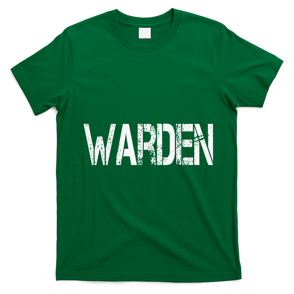 Warden Halloween Costume Game Fish Prison T-Shirt - Irish Green