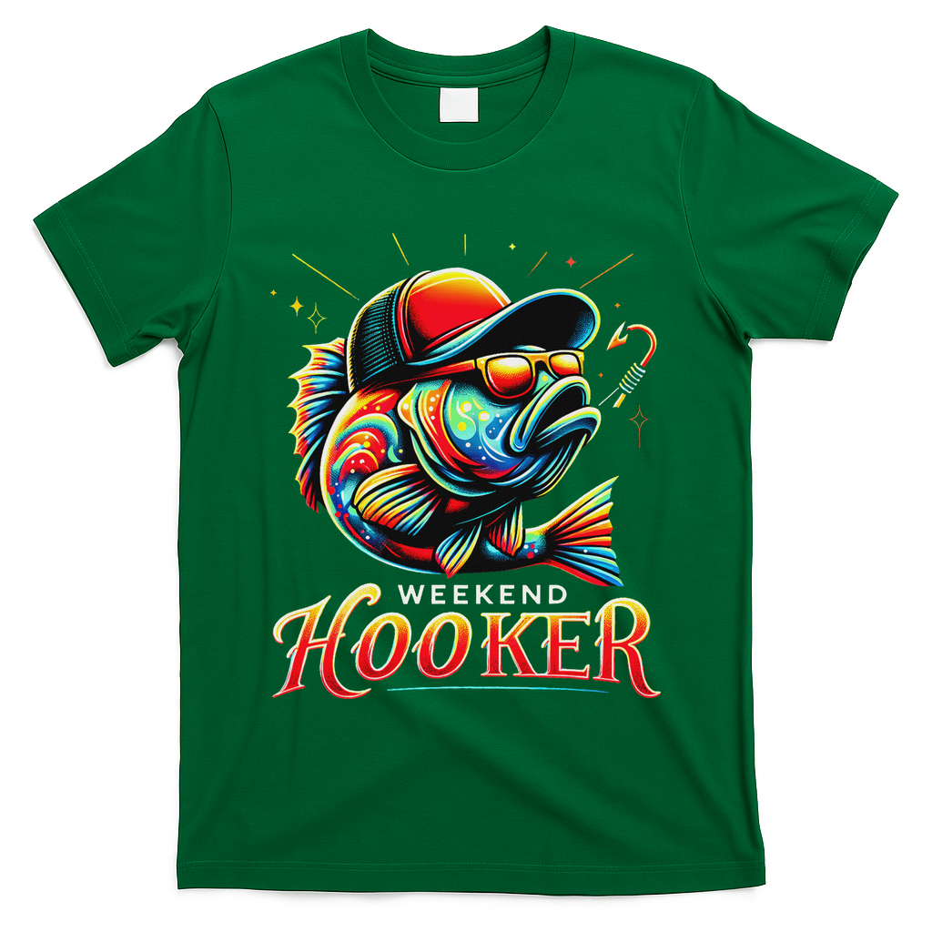 Weekend Hookerr Funny Fish Dad Love Fishing Father's Day T-Shirt