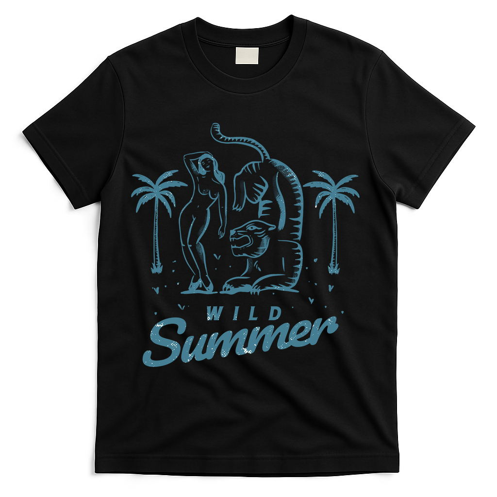 Wild Summer T-Shirt - Black