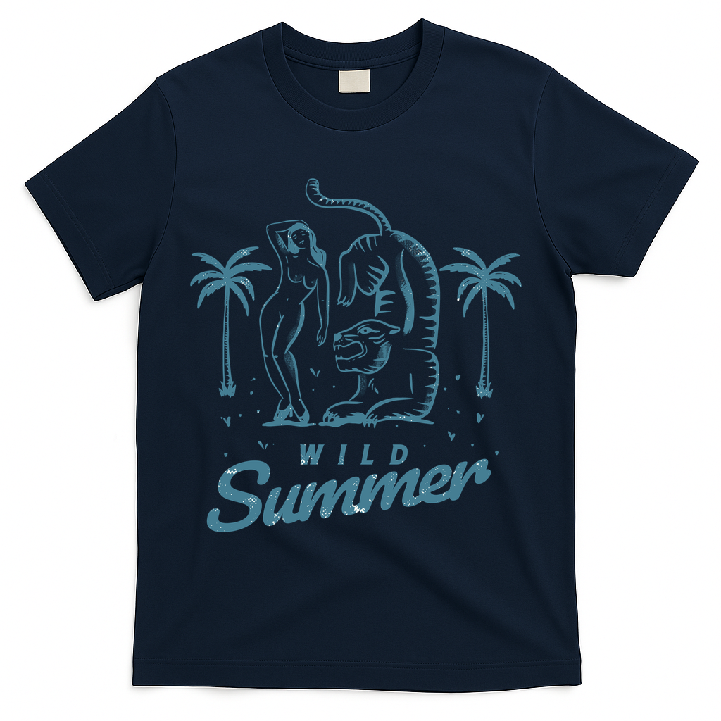 Wild Summer T-Shirt - Navy