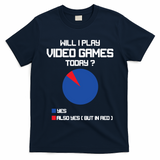 Will I Play Video Games Today Funny Gamer Gaming Lovers T-Shirt