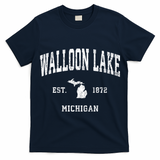 Walloon Lake Michigan Mi Vintage Athletic Sports T-Shirt