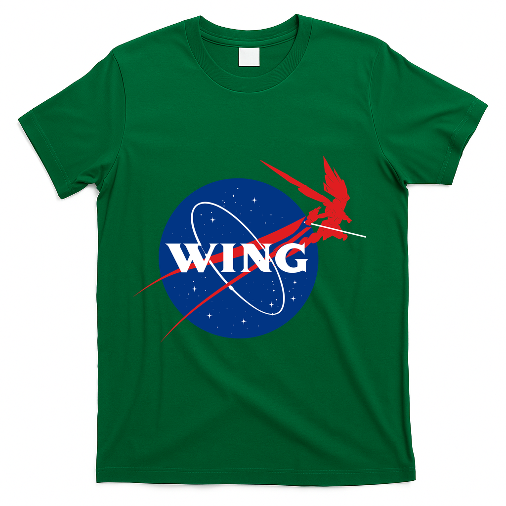 Wing Mecha Aeronautics And Colony Administration  T-Shirt - Green