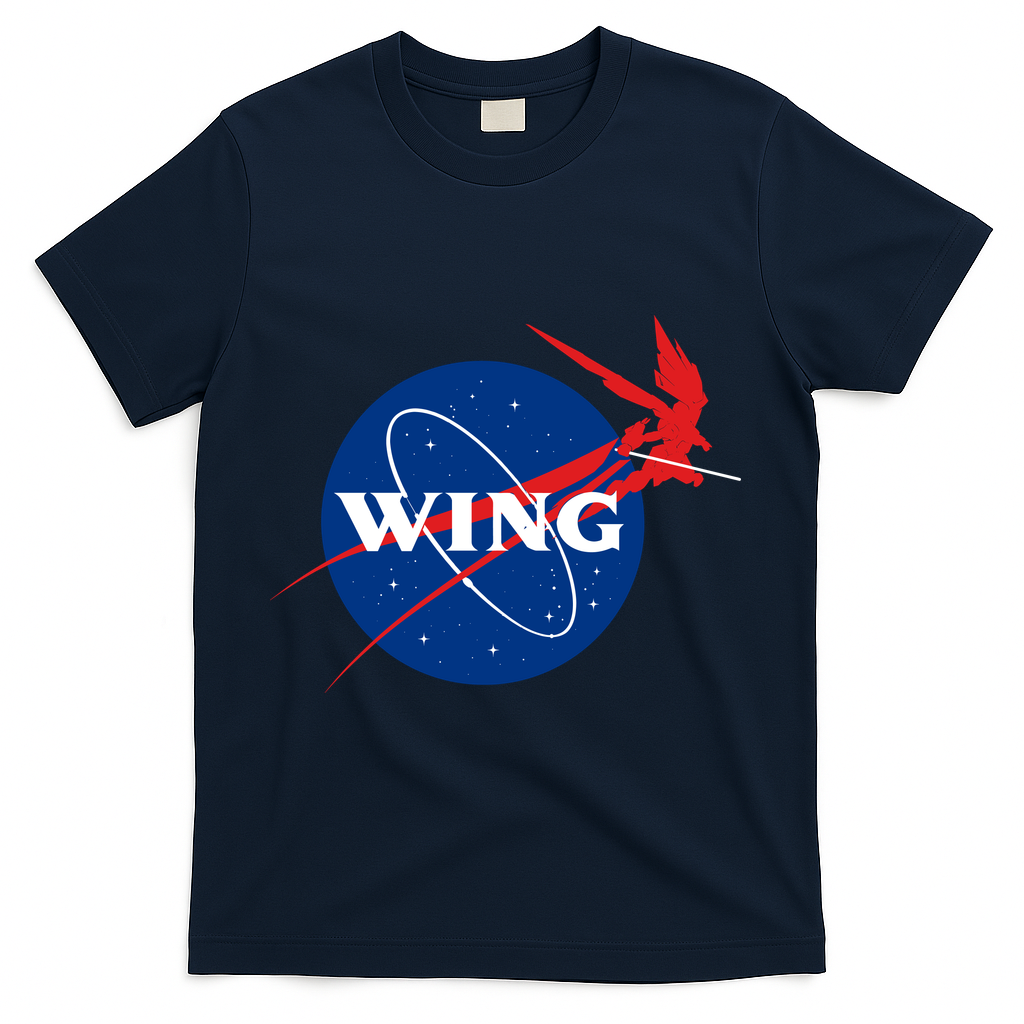 Wing Mecha Aeronautics And Colony Administration  T-Shirt - Navy
