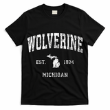 Wolverine Michigan MI Vintage Athletic Sports Design T-Shirt