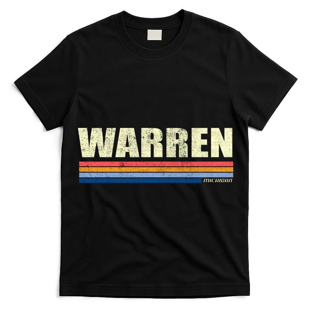 Warren Michigan Retro Style 1980's Logo T-Shirt