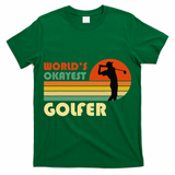 World's Okayest Golfer Funny Golf Retro T-Shirt