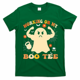 Working On My Boo Halloween Gym Workout Weightlifting T-Shirt - Irish Green