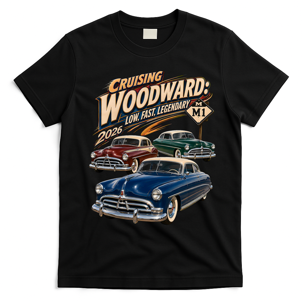 Low Fast Legendary 2026 Woodward Classic Car Cruise T-Shirt - Black