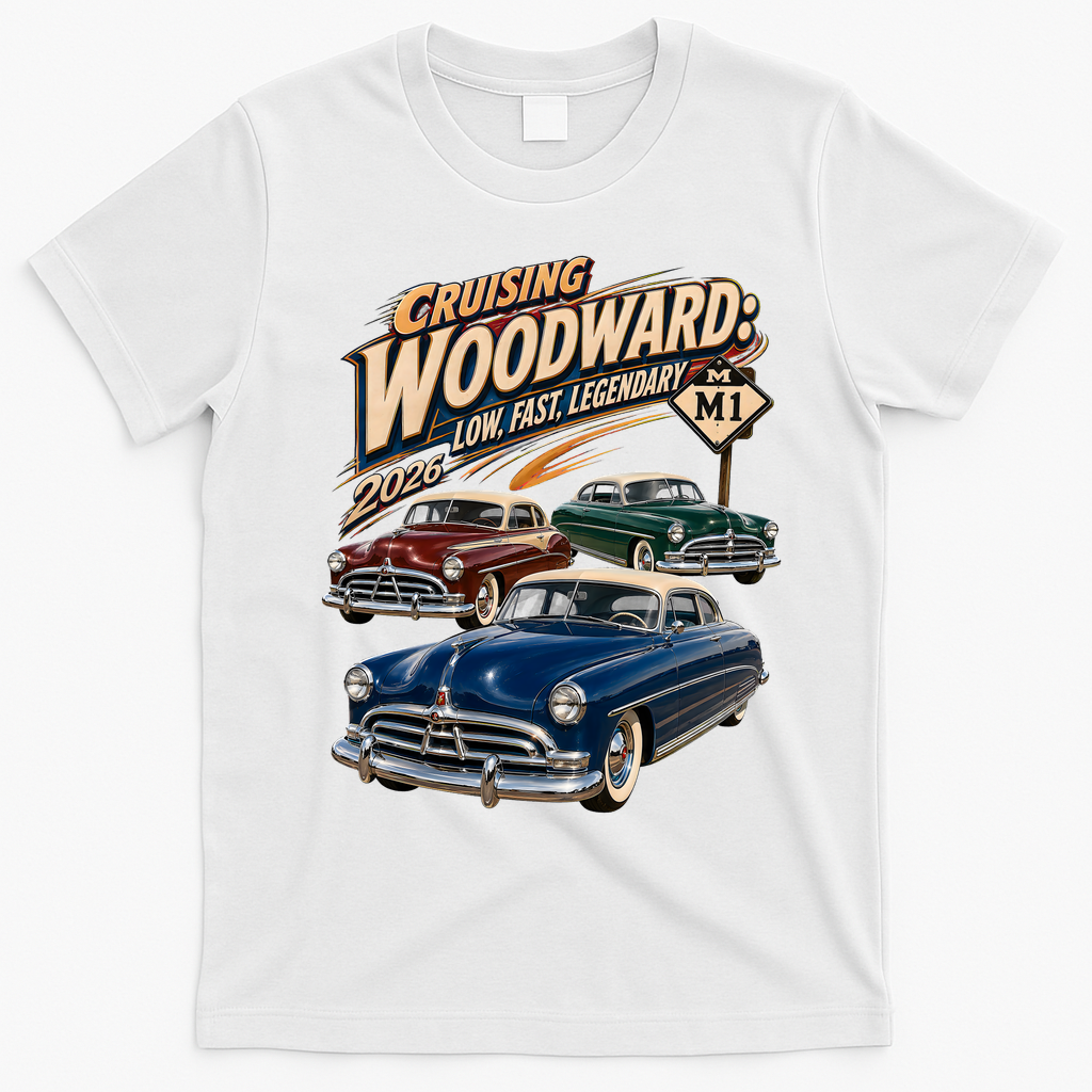 Low Fast Legendary 2026 Woodward Classic Car Cruise T-Shirt - White