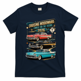 Cruising Woodward 2026 Finned Classic Car Cruise M1 T-Shirt - Navy Blue