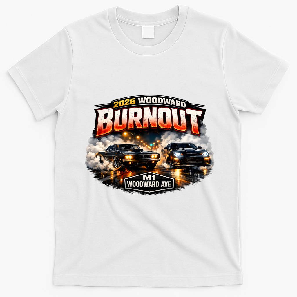 2026 Woodward Burnout M1 T-Shirt - White