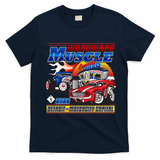 2026 Woodward Muscle M1 Cartoon Style T-Shirt - Navy Blue