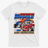 2026 Woodward Muscle M1 Cartoon Style T-Shirt - White