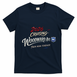 2026 Cruising Woodward Ave M1 Memories Pocket Print T-Shirt - Navy Blue