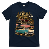 Cruisin' Woodward Ave In Style 2026 Classic Car M1 Golden Days T-Shirt - Navy Blue