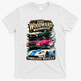 2026 Woodward Timeless Muscle M1 Car Cruise T-Shirt - White