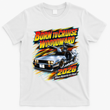 Born to Cruise Woodward 2026 Retro Car Enthusiast Artwork T-Shirt - White