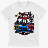 Cruisin' Woodward M1 2026 Detroit To Pontiac Neon T-Shirt - White