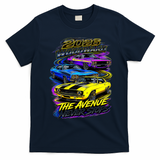 2026 Woodward Avenue Car Show Vintage Muscle Cars Art T-Shirt - Navy Blue