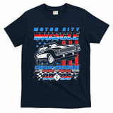 2026 Motor City Muscle USA Cruisin Woodward M1 T-Shirt - Navy Blue