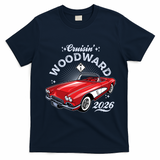 2026 Cruisin’ Woodward Ave Red 1961 Vette  T-Shirt - Navy Blue
