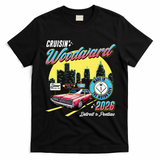 2026 Made In Motor City: Pink Cadi Nights Woodward Ave T-Shirt - Black