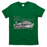 2026 Woodward Ave Car Cruise Sketch T-Shirt - Irish Green