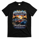 Cruising Woodward 2026 Detroit to Pontiac Car Event T-Shirt - Black