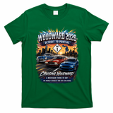 Cruising Woodward 2026 Detroit to Pontiac Car Event T-Shirt - Irish Green