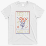 Womens Resist Fascism Protest Trump Anti Trump T-Shirt - White