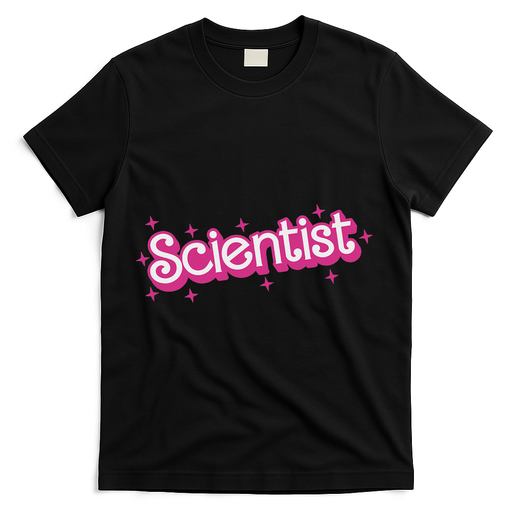 Women Retro Scientist Science Teacher Back To School T-Shirt - Black
