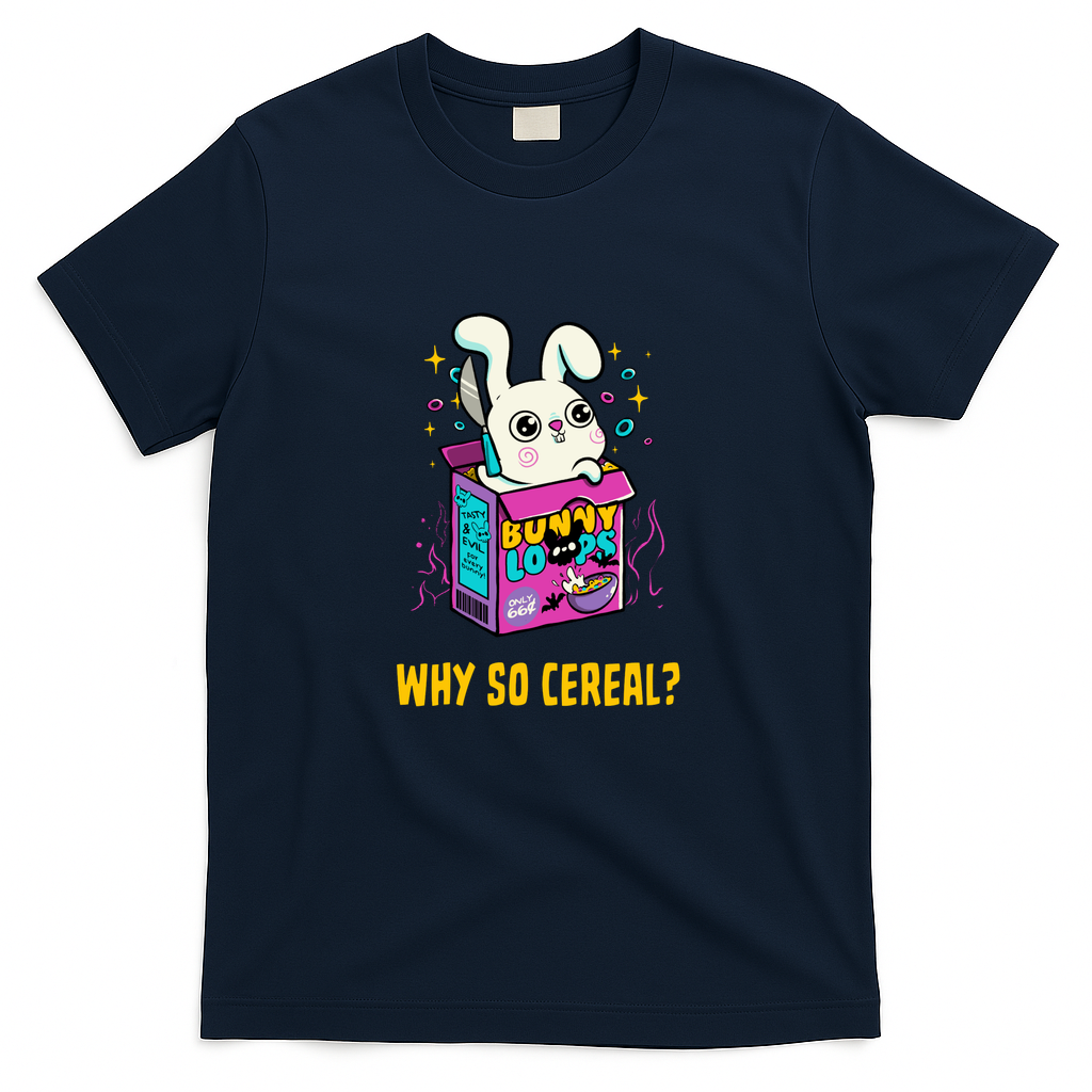 Why So Cereal Bunny by Tobe Fonseca - Navy
