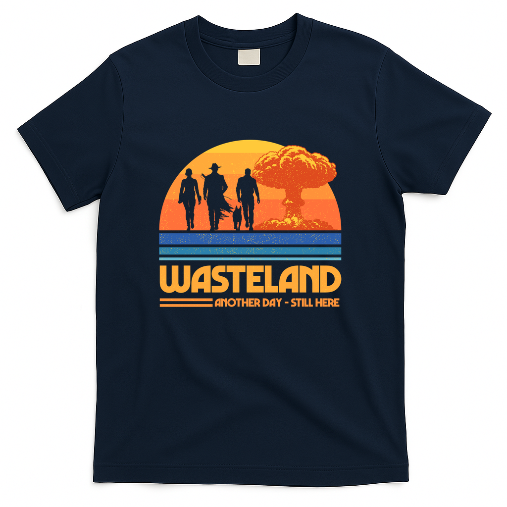 Wasteland Survivors Retro Sunset Design - Navy