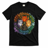Wind Shadow River Star Thunder Sky Cat Feline Fire T-Shirt - Black