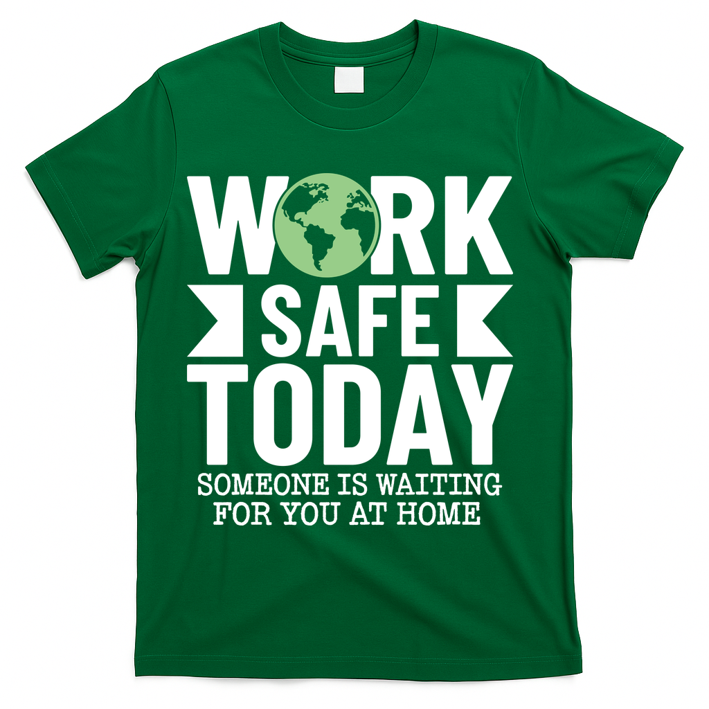 Work Safe Today World Day For Safety And Health T-Shirt - Green