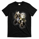 Wolf Shirt Three Wolves Moon Wolf Moon T-Shirt
