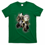 Wolf Shirt Three Wolves Moon Wolf Moon T-Shirt