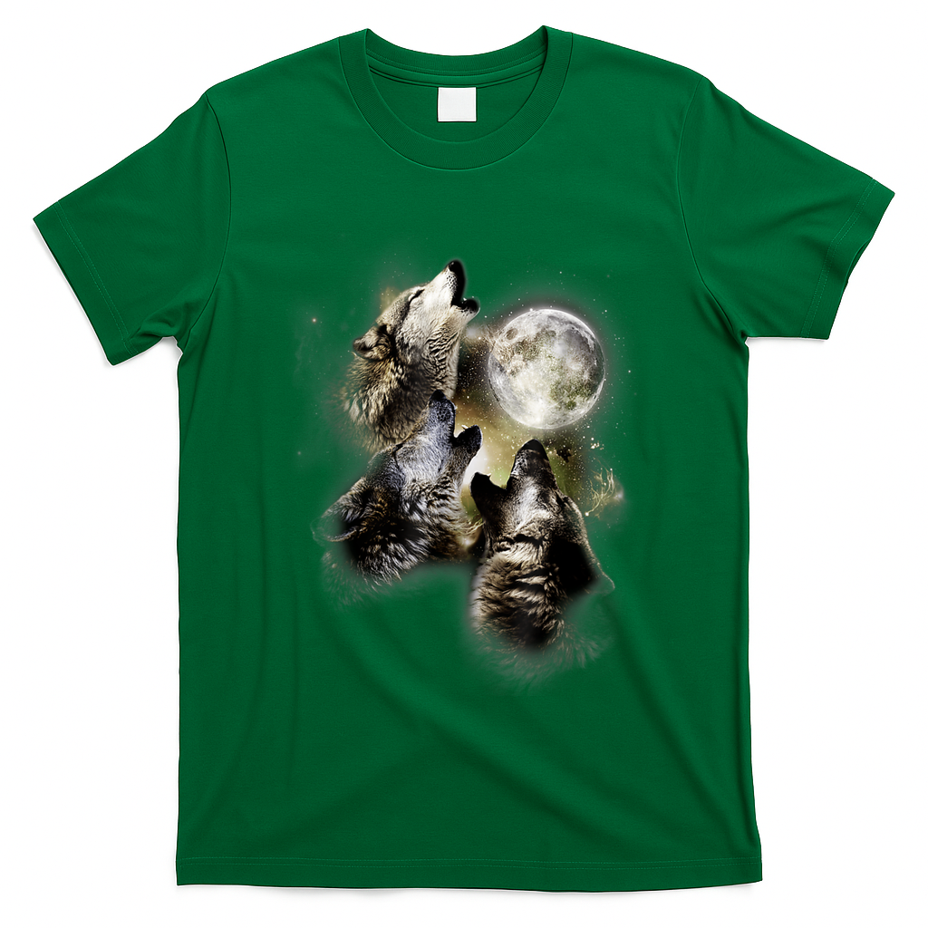 Wolf Shirt Three Wolves Moon Wolf Moon T-Shirt