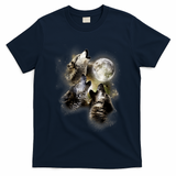 Wolf Shirt Three Wolves Moon Wolf Moon T-Shirt