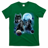 Wolf Shirt Three Wolves Moon Wolf Moon T-Shirt