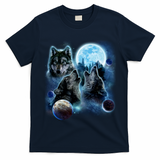 Wolf Shirt Three Wolves Moon Wolf Moon T-Shirt