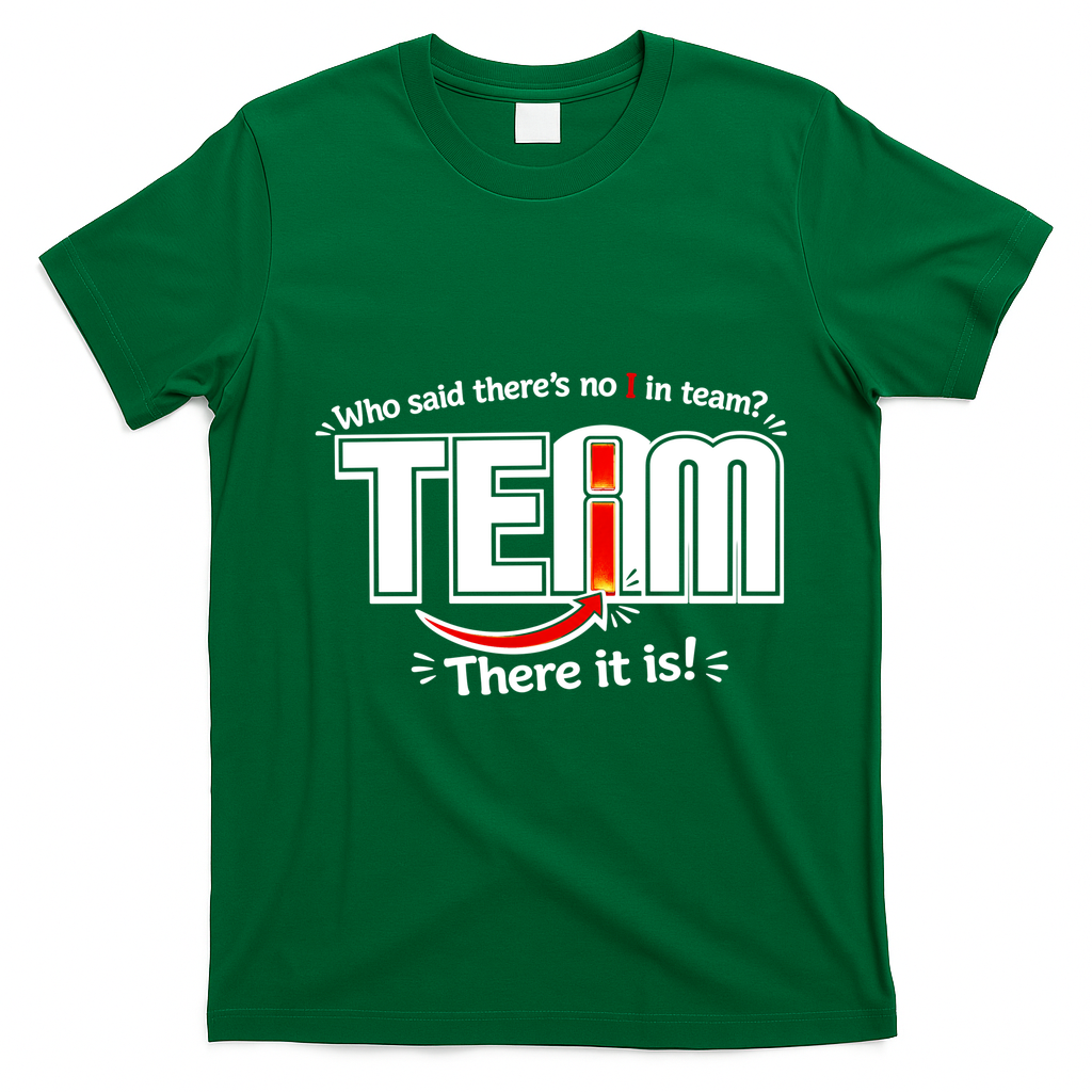 Who Said There's No I In Team T-Shirt - Irish Green