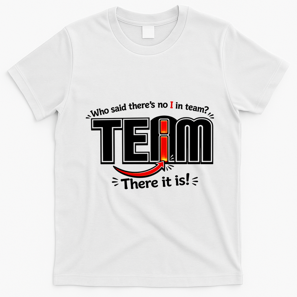 Who Said There's No I In Team T-Shirt - White