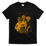 Women The Golden Ghouls Skeleton Bat Halloween Costumes T-Shirt - Black