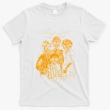 Women The Golden Ghouls Skeleton Bat Halloween Costumes T-Shirt - White