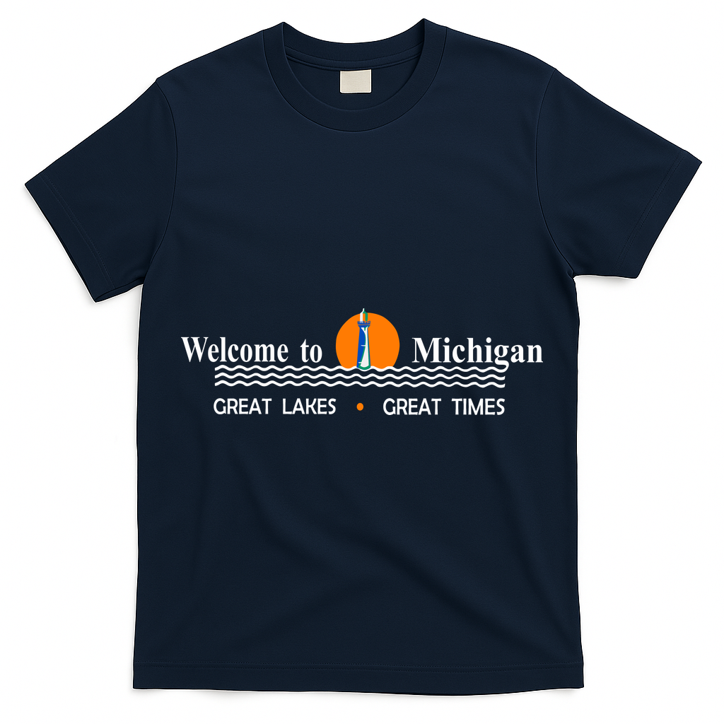 Welcome To Michigan Logo Great Lakes Great Times T-Shirt